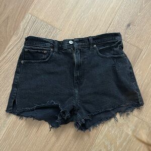 Abercrombie & Fitch high wasted Mom shorts in black